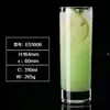 Copo de Água de Vidro Maçã Verde Redondo Copo de Suco Doméstico Espessado Copo de Chá Simples Copo Reto Copo de Leite Vidro Transparente