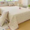 Funda de Cama Gruesa de Gasa Arrugada de Algodón Hinchable Universal para Todas las Estaciones Juego de Tres Piezas Sábana Acolchada Colchón de Dormitorio Estudiantil