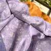 Flor de Estrella Niebla Púrpura Tejido de Seda Fragante Jacquard de Rayón Nuevo Estilo Chino Estilo Nacional Chaleco Hanfu Tela para Qipao