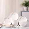 Juego de vajilla para el hogar, vajilla de cerámica, juego de estilo chino, combinación simple de cuenco de cerámica, plato y palillos