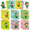 6 Folhas Por Pacote, St Feito à Mão. Dia de São Patrício DIY Estilo Fofo Interativo Pai-Filho Adesivos de Rosto de Bebê que Mudam