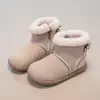 Botas de Neve Infantis 2025 Inverno Novo Estilo Meninos Quentes Antiderrapantes Moda Botas de Algodão Meninas Versátil Mais Veludo Sapatos Quentes