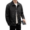 Chaqueta Nueva para Hombre con Cuello Vuelto de Primavera y Otoño 2023, Abrigo Rayado de Diseño Elegante, Moderno y Versátil para Dropshipping