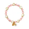 Pulseira de Contas Esmaltadas Cinza de Incenso Esmalte Dourado Arenoso Luminoso Toque de Luxo Gato da Sorte Pulseira de Pedra Olho de Gato Ponto Turístico Barraca de Rua Atacado