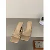Sandalias de Tacón Medio-Alto de Estilo Francés, Cuadradas y Abiertas, de Verano 2026, Nuevo Estilo Elegante para Mujer para Usar al Aire Libre