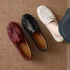 3cm~Estilo atemporal, nuevos mocasines de piel genuina para mujer, con tacón oculto, diseño retro slip-on, mocasines estilo británico