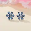 Brincos de tarraxa novos em formato de flor transfronteiriços simples nicho fofos brincos de tarraxa versáteis entrega de peça única