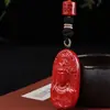 Collar Colgante de Arena Imperial Mineral Crudo Amuleto de Paz Zorro Pixiu Joyería de Cinabrio Suministro en Vivo