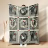 Manta de siesta de franela con estampado de collage de gallo de granja vintage TEMU transfronteriza, manta decorativa para sofá de animal lindo