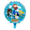 Nuevos Globos de Película de Aluminio de Sonic Juguetes para Niños Globos de Decoración para Fiestas Venta al por Mayor