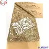 Vestido de Novia Tela de Encaje con Lentejuelas Bordadas de Flores Estéreo Encaje con Lentejuelas Nupcial
