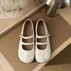 Sapatos Mary Jane de tira única para mulheres, nova moda primavera/verão 2026, bico dividido versátil, planos, respiráveis, sapatos retrô