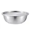 Bacia de Aço Inoxidável 304 Alemão para Lavar Legumes, Uso Doméstico, Sovar Massa, Bater Ovos, Bacia Redonda Pequena Espessada para Cozinha