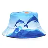 Nuevo Sombrero de Pescador con Estampado de Bandera Americana Águila Transfronteriza para Hombres y Mujeres, Sombrero de Sol, Sombrero de Doble Cara con Protección Solar de Moda Europea y Americana