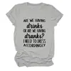 Vamos Tomar um Drink Amazon Wish Site Independente Camiseta Casual Simples Feminina Gola Redonda Manga Curta