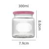 Pote de Vidro Listrado Vertical para Ninho de Pássaro, Resistente a Altas Temperaturas, Cozinhável no Vapor, Pote de Boca Larga para Geléia de Bexiga de Peixe, Pote Selado para Cozidos Frescos de 500ml, Pote para Conservas