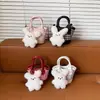 Nova Bolsa de Mão Infantil Xadrez com Laço Fresca e Fofa Estilo Coreano, Bolsa Transversal Doce de Princesa, Bolsa Infantil Transfronteiriça