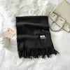 Bufanda de Color Sólido para Mujer Invierno Nuevo Bufanda de Imitación Cachemir Europea y Americana Bufanda Cálida Multicolor Transfronteriza Chal Largo Venta al por Mayor