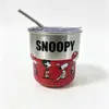 Taza de titanio de Snoopy, taza térmica de dibujos animados linda, taza de agua de titanio puro, taza para pareja de estudiantes, estilo Ins de alto valor estético