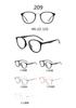 Popular en línea TR90 pegamento dorado montura de gafas lisa moda simple decoración de moda comercio exterior 209