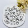 Accesorios para Uñas con Forma de Corazón Inclinado y Base Puntiaguda, Pedrería de Forma Irregular, Pedrería de Vidrio Multifacética, Joyería de Cristal al por Mayor, Arte para Uñas, Estilo de Lujo Ligero