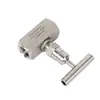 Válvula de esfera tipo agulha com rosca interna, válvula de bloqueio tipo agulha, válvula para instrumentos, válvula reguladora de pressão hidráulica e pneumática