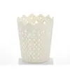Cesta Mini de Armazenamento para Mesa em Lã Sintética Criativa para Papelaria de Escritório Cesta de Armazenamento Redonda Oca de Plástico Venda por Atacado