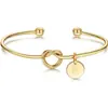 Pulseira de Nó Romântico Europeu e Americano Transfronteiriça Nó de Amor para Madrinha Pulseira Personalizada com 26 Letras Moda Elegante Joia para Casal para Mulheres