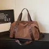 Bolsa de Viagem Curta para Mulheres, Pode Ser Fixada em uma Mala de Rodinhas, Bolsa de Armazenamento Portátil de Grande Capacidade, Bolsa de Mão para Esportes e Fitness