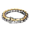 Joyería punk europea y americana al por mayor pulsera de cadena de hueso de dragón de moda creativa para hombre pulsera de acero de titanio moderna dominante