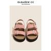 Sandalias Birkenan de Cuero Genuino con Tira Trasera para Uso Exterior en Verano 2024 Sandalias de Playa con Suela Gruesa para Mujer