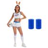 Baloncesto Femenino Transfronterizo Fútbol Salón Auto Show Top Shorts Tocado Traje de Animadora de Tres Piezas