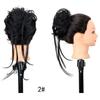 Diadema de Peluca Transfronteriza Europea y Americana, Barba Larga Perezosa Esponjosa Natural para Mujer, Diadema para Moño, Moño de Pelo