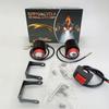 Foco de motocicleta externo de gran tamaño de acero con arma de fuego, faro integrado de dos colores, de lejos y de cerca, lámpara de motocicleta de 8-80 V, lámpara de modificación