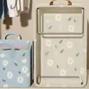 Armazenamento de Roupas Casa Dormitório Guarda-roupa Pequeno de Margaridas Caixa de Armazenamento com Estrutura de Aço Caixa de Armazenamento de Tecido para Calças Cesta de Armazenamento Roupas