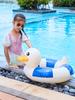 Anillo Inflable de Natación Espeso de Pato Cabeza Grande Rayado Simple para Bebé, Celebridad de Internet Pareja Shinohara, Anillo de Natación para Niños, Anillo Flotador para Axilas para Niños