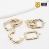 Fivela de fecho para colar de pérolas em ouro 18K cobre banhado a ouro real pulseira de jade quadrado côncavo universal redondo fivela diy fileira dupla