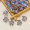 Cuentas de vidrio de pentagrama de meteorito, cuentas sueltas con agujeros horizontales, cuentas de estrella, accesorios para abalorios de pulseras y collares hechos a mano para DIY