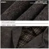 Cardigan de Tricô Falso Duas Peças Estilo Old Money para Homem no Outono, Jaqueta Spliced Estilosa com uma Vibração Retro Americana Única