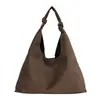 Bolso Cubo Versátil de Gran Capacidad Moda Gamuza Bolso de Hombro Único Estilo Perezoso Retro Bolso Tote Cruzado para Mujeres