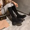 Botas Altas Francesas para Mujer 2026 Nuevo Otoño/Invierno de Gama Alta Modernas de Caña Alta Elásticas Adelgazantes Ajustadas Botas de Jinete
