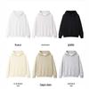 Primavera e Outono 330g Composto de Algodão Chinês Cor Sólida com Capuz Vestuário Moda Masculina Feminina Marca Oversized Joker Casaco de Casal