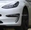 Aplicable a Tesla Model 3/Y Ceja de Luz Antiniebla Cubierta de Luz Antiniebla Deflector de Viento Cubierta Protectora Marco Decorativo de Fibra de Carbono Modificado para Ceja de Luz