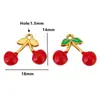 Acero Inoxidable Goteo de Aceite Colgante de Cereza Color Fruta Colgante Zapatos Palabra Bolsa Llavero Colgante Accesorios para Joyería DIY