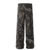 C778-Estilo Nuevo Otoño e Invierno para Hombres y Mujeres Retro Americano Moderno Gama Alta Diseño de Hoja de Arce Color Sólido Ropa de Trabajo Pantalones Casuales