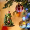 Grinch Navideño Transfronterizo Monstruo de Piel Verde Colgante de Árbol de Navidad Decoración Navideña Adornos Planos Creativos para Coche