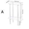 Prateleira de armazenamento de acrílico Mesa lateral estreita adequada para espaço pequeno Mesa de cabeceira de quarto Mesa lateral de sofá Prateleira de chão para casa