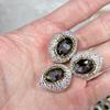 Bola de diamante incrustada con cuentas de cristal de pedrería, cuentas con agujero, cuentas espaciadoras, hechas a mano, material para colgante de pulsera de mano, accesorios de joyería DIY al por mayor