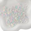 10 cuentas sueltas de vidrio chapadas en color con forma de flor de cinco pétalos, hechas a mano, para hacer pendientes, accesorios para el cabello, pulseras y adornos.