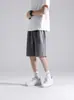 Calça Bermuda Moletom Cinco Pontos Modelagem Solta Masculina Verão Fina Tendência Versátil Casual para Uso ao Ar Livre Tamanho Grande